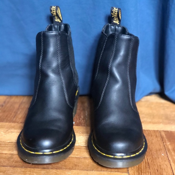 Dr. Martens Shoes - Women Dr Marten black leather heel booties